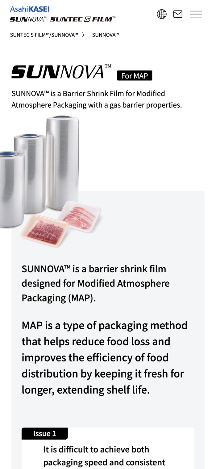 SUNNOVA スマホ表示